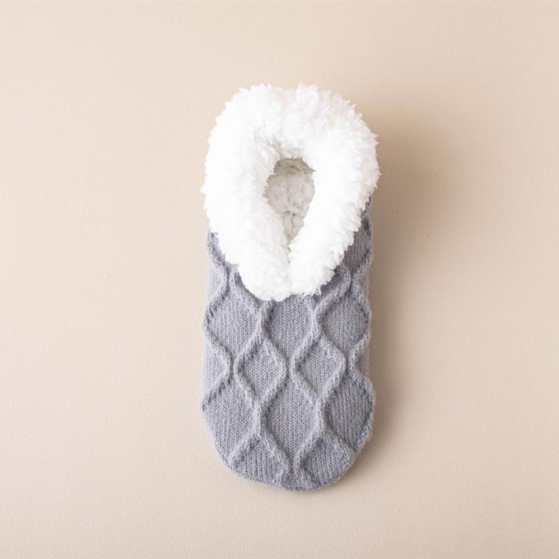 1 пара утолщенных теплых нескользящих носков для пола, бархатная обувь для домашнего использования, женская зимняя обувь