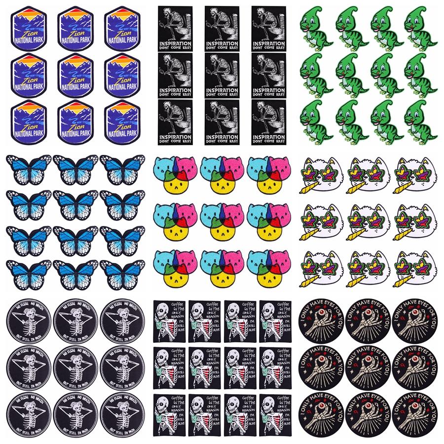 10 шт./лот, оптовая продажа, вышивка, железные нашивки для одежды, нашивки для одежды, куртки, декор, аппликация, принадлежности для шитья