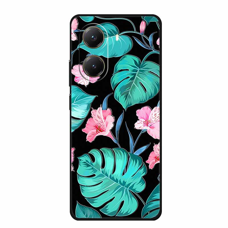 Чехол для Xiaomi POCO X7 Pro X7Pro 3D Рельефный Цветочный Черный Силиконовый Мягкий Задний Чехол-Крышка Для Redmi Turbo 4 Чехол Turbo4 Сумка