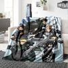 Warriors Shield Flannel Blanket Super Soft Warm Cozy Blanket For Sofa Bed Office Travel Allseason Home Decor Gift