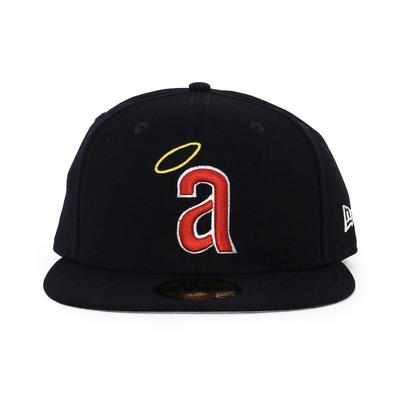 59FIFTY California Angels 1971 COOPERSTOWN ОБЛЕГАЮЩАЯ CALIFORNIA ANGELS 5950 Шляпа Темно-синяя Кепка [Кепка MLB] (8-1/8 (приблизительно. 64,5 см)) [Использовал]