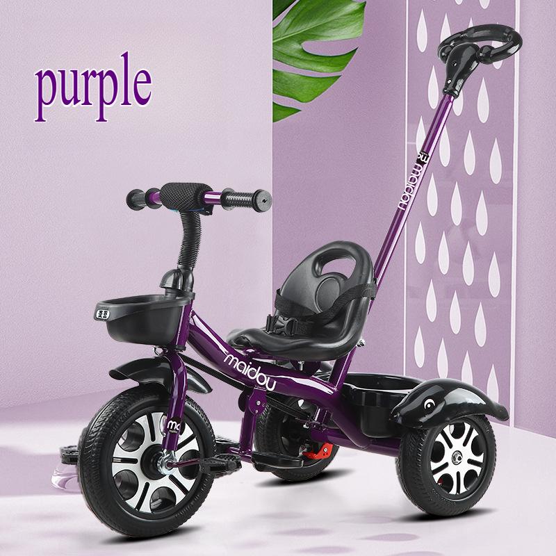 Трехколесный велосипед 2 в 1 для малышей, детский трехколесный велосипед с ручкой для толкания, регулируемым сиденьем, корзинами для хранения, беговел, подарок на день рождения для мальчика/девочки