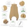Muslin sleeping bag for children with legs L 9-24 months summer TOG 1.0 - gray