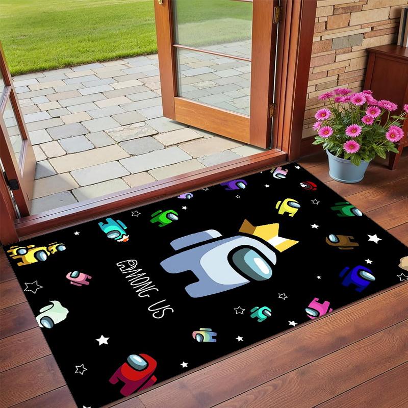 Among Us Print Crystal Velvet Plush Rug Anti?Slip Wear?Resistant Floor Carpet For Indoor Household Home Decoration
