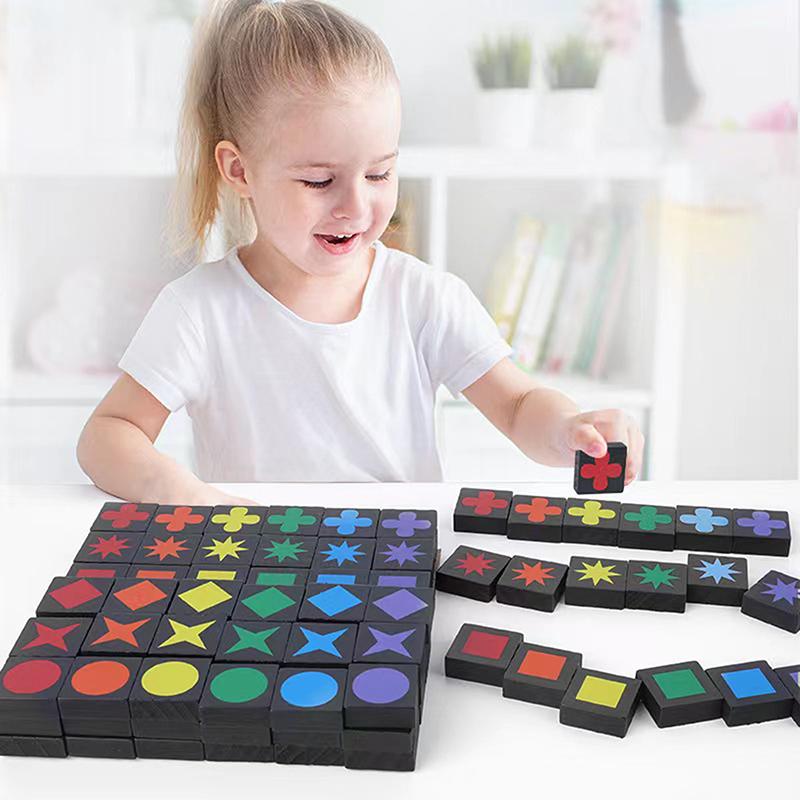 Christmas Gifts Children'S Educational Toys Qwirkle Wooden Chess Parent Child Interactive Games Children'S Adult Toys