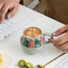 Japanese Style Ceramic Coffee Mug Handmade Pottery Milk Cup Creative Doodle Office Drinkware