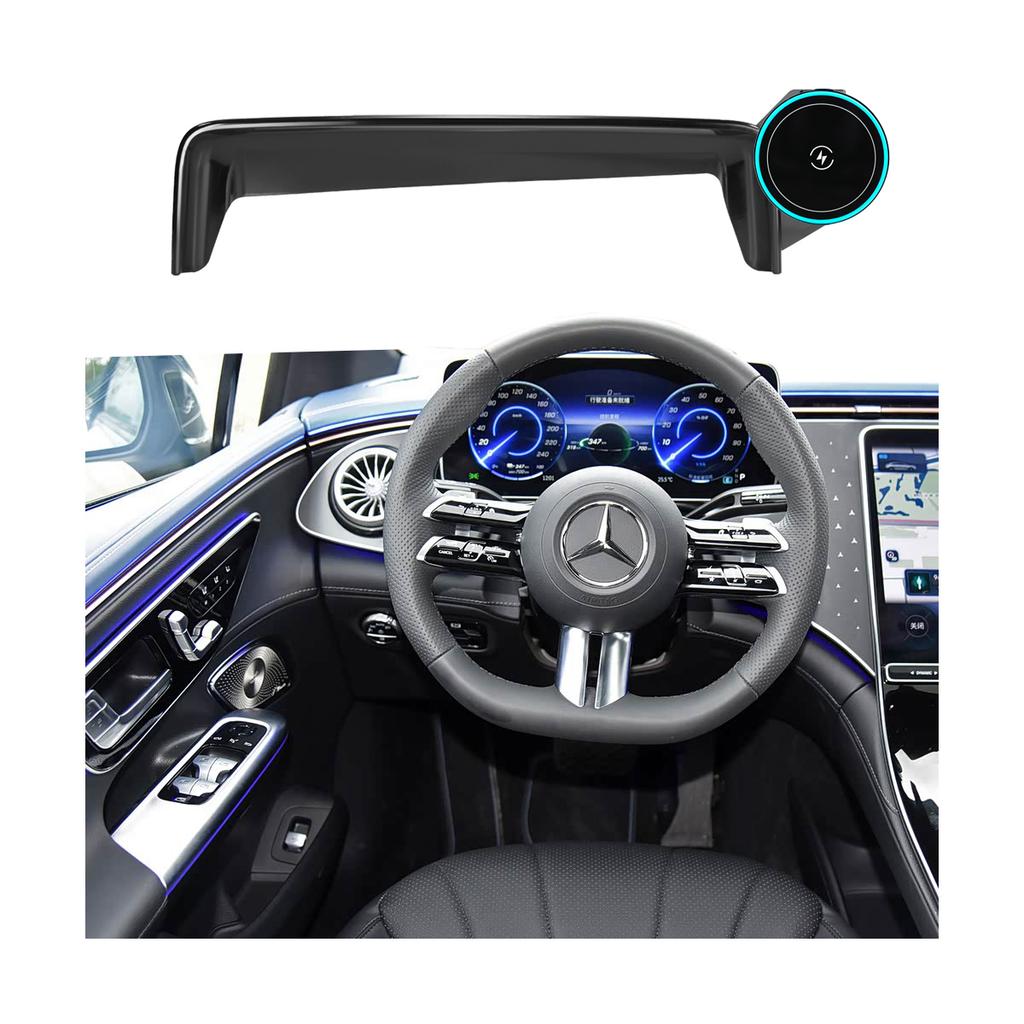 CRF1 For Mercedes-Benz EQE 350 2023-2026 Car Phone Holder Screen Fixed Clip Wireless Charger Custom-fit Phone Screen Base Accessories