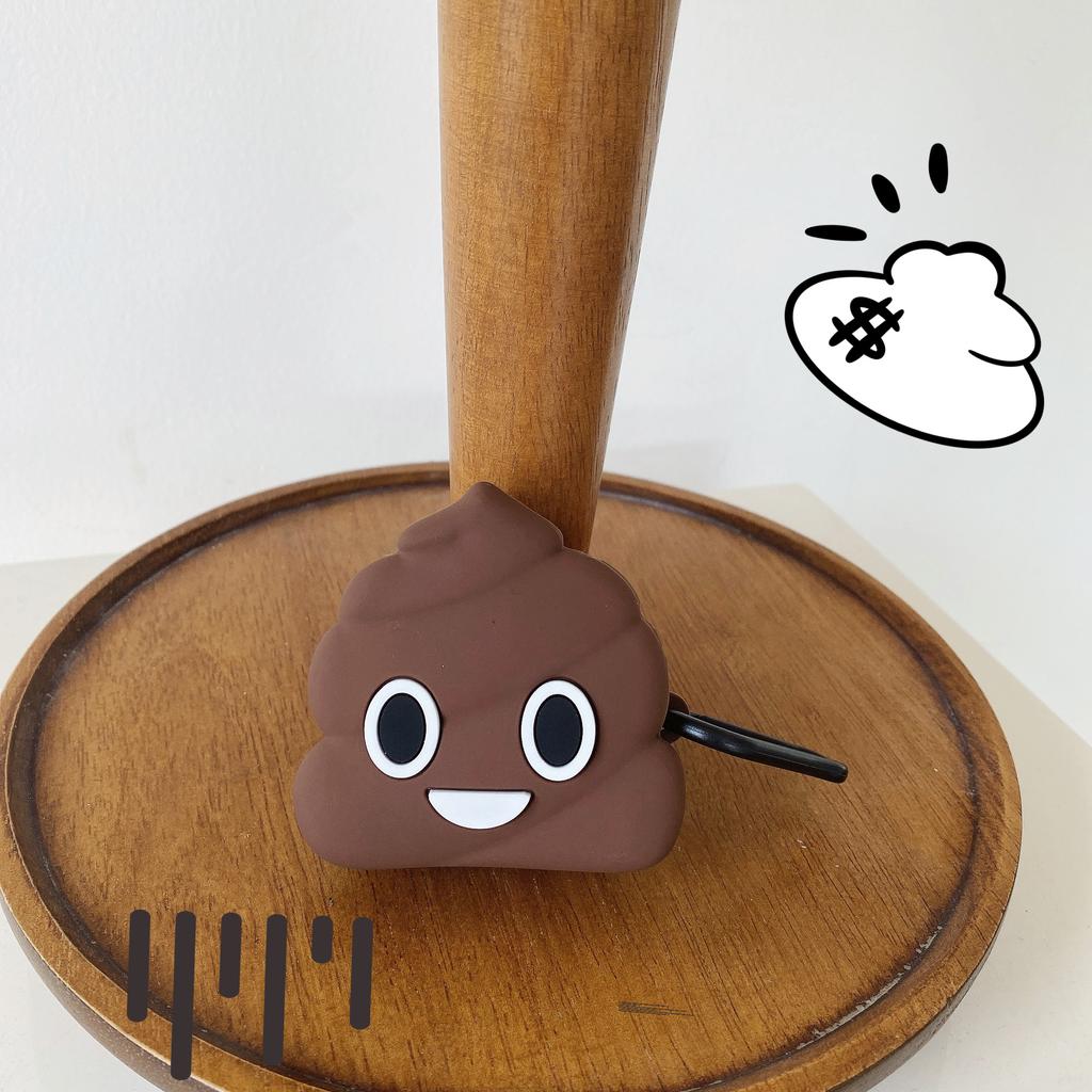 Силиконовый чехол для наушников с милым мультяшным какашкой для Samsung Galaxy Buds 2 Pro Live, чехол для Galaxy Buds2 Pro, полная защита с металлическим крючком