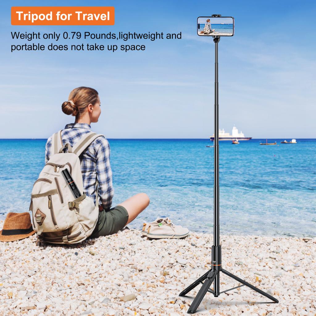VRIG TP 19 Раздвижная селфи-палка-штатив для телефона Макс.. Длина 160 см 63 дюйма со штативом для телефона с пультом дистанционного управления для влога