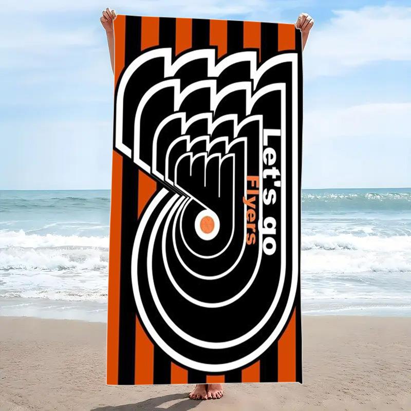 Philadelphia Flyers Logo Print Beach Towel, Large Soft Quick Dry Towel for Beach Camping Swimming