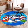 PAW Patrol Pattern Round Rug, Indoor/Outdoor Mat, for Picnic, Gameroom, Bedroom, Office, Living Room, Home Decor Carpet, Birthday Gift