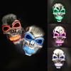 Halloween Horror Skull Mask Led Neon Light Mask Glowing Halloween Party Mask Halloween Cosplay Decoration Carnival Props