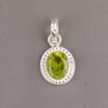 Peridot Gemstone 925 Sterling Silver Jewelry Handmade Pendant 1.20" For Women PP-7-9