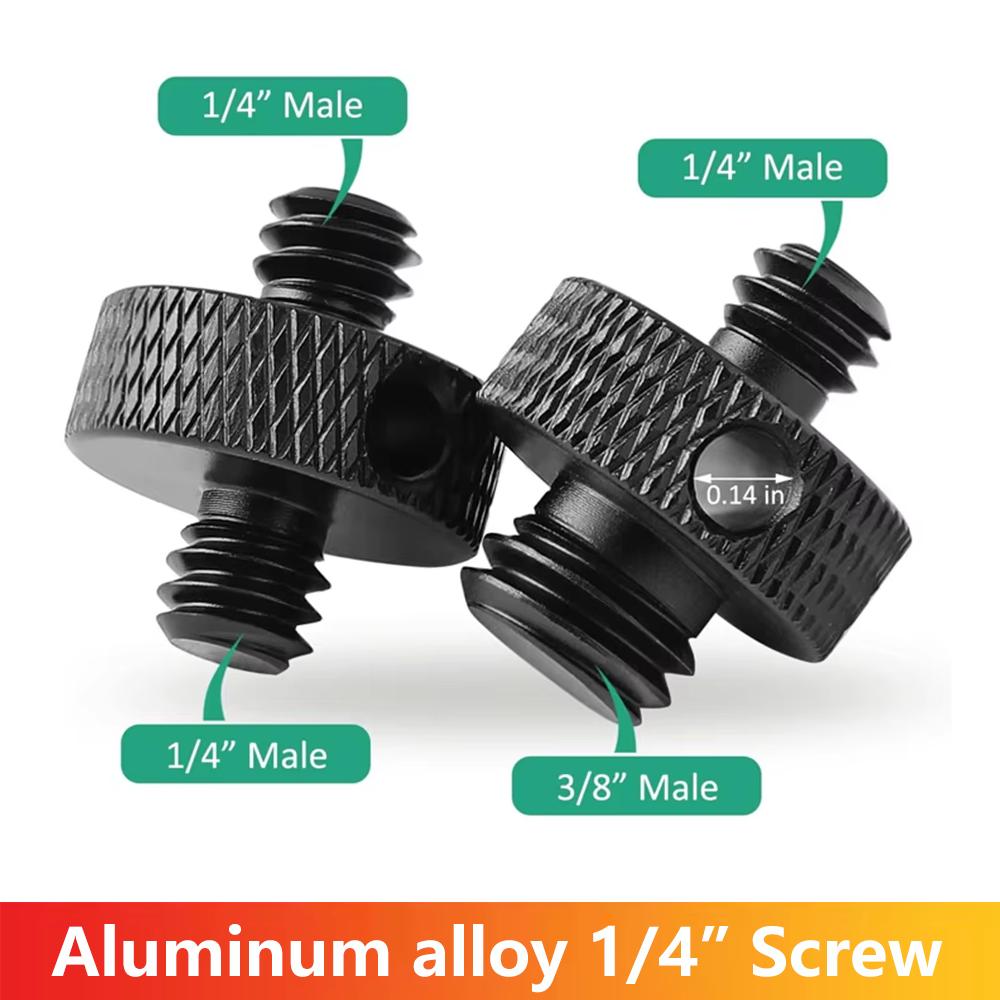 Адаптер для штатива 1/4" наружная резьба на 1/4" наружную резьбу на 3/8" наружную резьбу Винтовые разъемы Для GoPro Hero 13 12 11 10 9 Insta360 X5 X4 X3 DJI Action