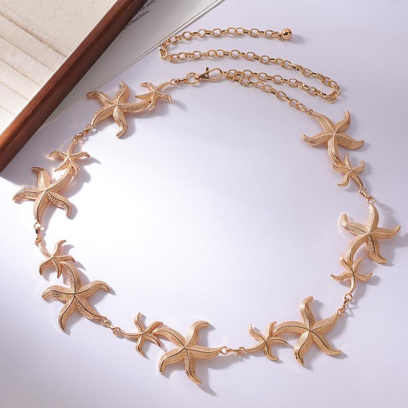 Женская цепочка на талию Senior Sense с жемчугом, ракушками, морскими звездами, металлическая, милая, летняя, пляжная, в натуральном стиле для отпуска