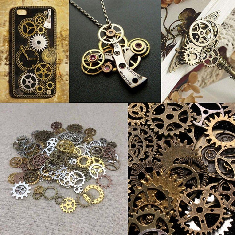Fashion DIY Charms Mixed Vintage Watch Parts Steampunk Jewelry Cogs & Gears Making Craft Arts