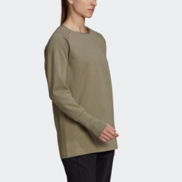adidas Свитшот PARLEY CREW Женский Темно-коричневый HG6632