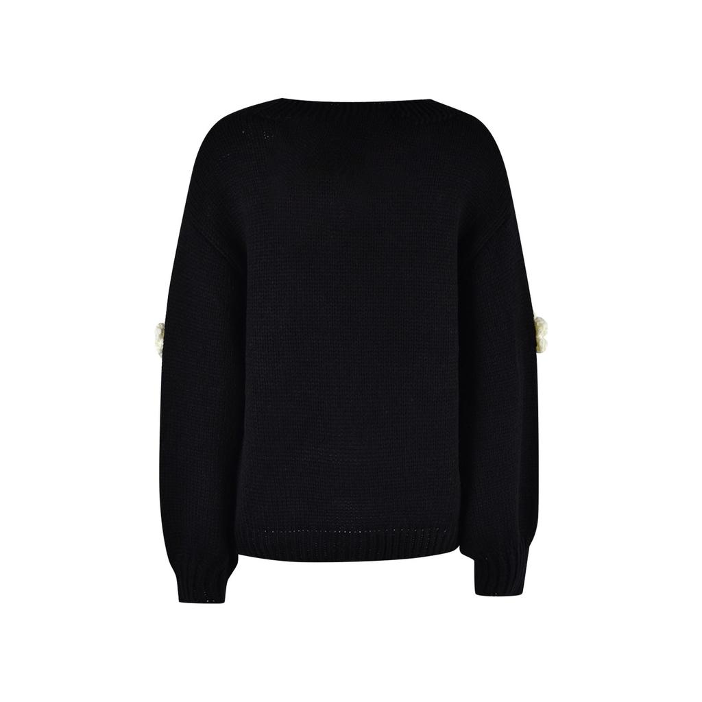 Женский повседневный модный удобный цветочный кардиган с длинным рукавом и уличным трендом, вязаный свитер