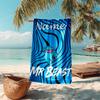 Personalized customized proof beach towel with MrBeast logo pattern - soft, absorbent,quick-drying,perfect swimming,camping&bathing