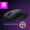 ROCCAT Gaming Mouse PURE SEL Ultra Lightweight 49g Wired Authorized Dealer Black/Black Optical/8K/Side Button/Mechanical Switch/Pretension/RGB/PTFE