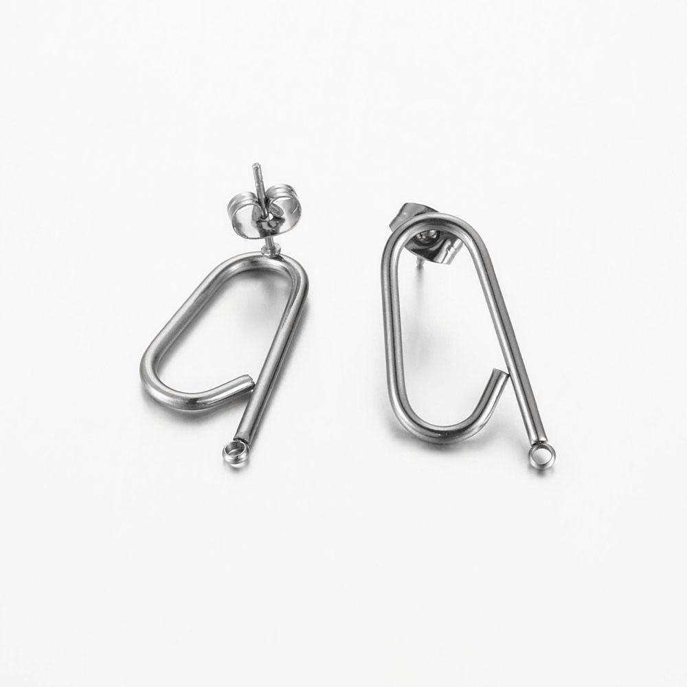 Не выцветающие 10 шт. Серьги-гвоздики из нержавеющей стали Основы для сережек Штифты с задниками Заглушки для сережек Компоненты для изготовления украшений своими руками