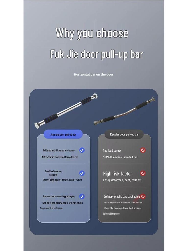 Non-Punch Install Telescopic Door Frame Bar for Home Fitness