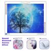 5D Full Round Diamond Painting Tree Planet Embroidery Landscape Kit Mosaic Home Decor 30x40cm