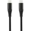 Câble USB-C - WE - 1.50m - Nylon Tressé - Charge 100W - USB 2.0 - Noir Et Blanc