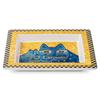 Laurel Burch [A2672] - Porcelain Storage Dish 'Laurel Burch' Yellow Blue (cats) - 20x18cm