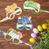 12pcs Easter Party Glasses Easter Glasses Easter Photo Booth Props Paper Funny Easter Party Decorations Easter Egg Birthday Gift
