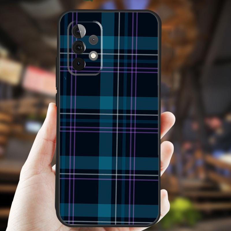 Клан Стюарт Клетчатый чехол в стиле Дресс-тартан для Samsung Galaxy A15 A35 A55 A53 A33 A13 A36 A56 A26 A16 A22 A32 A52 A54 A34 A05 A06
