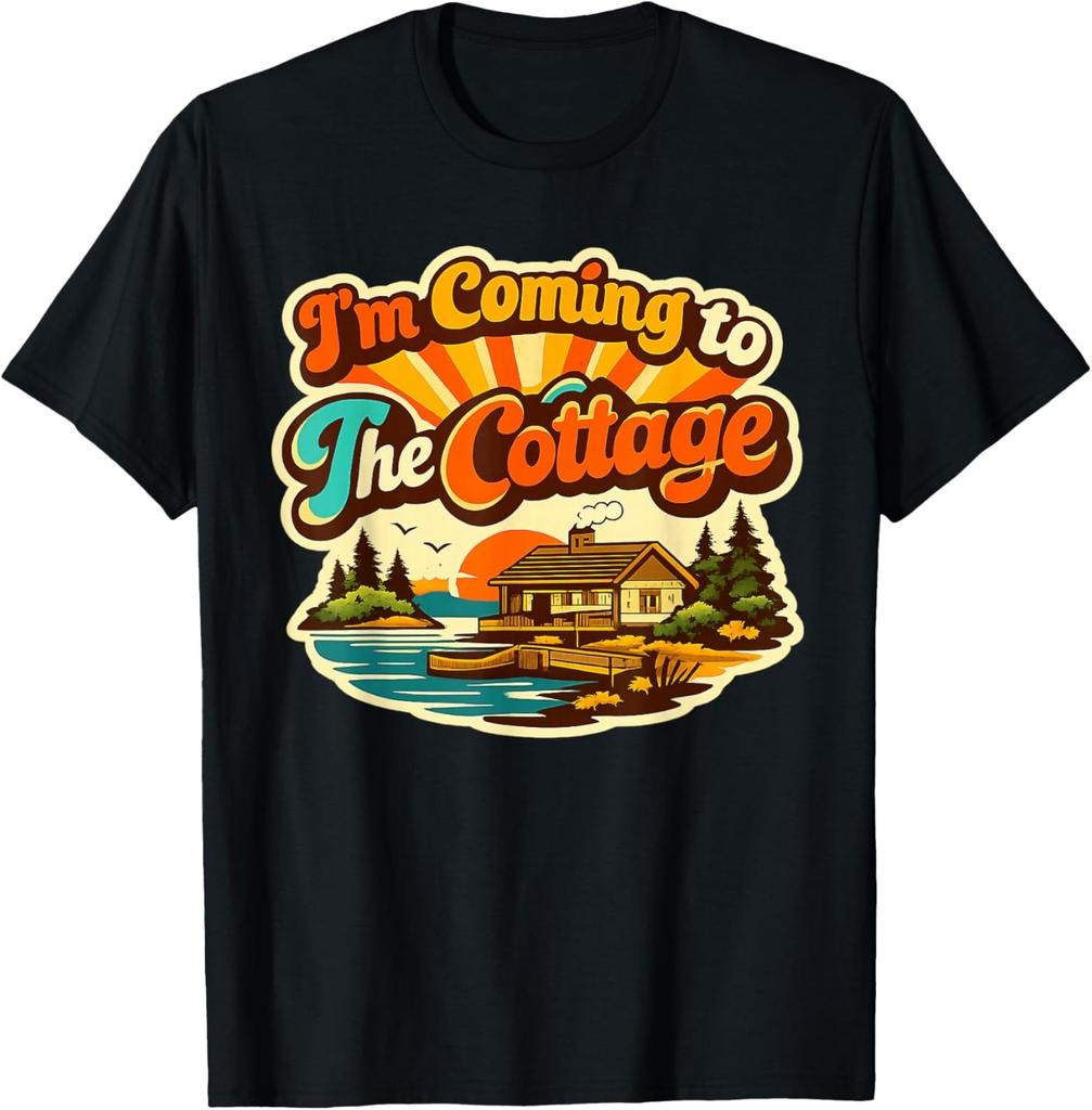 I'm Coming to The Cottage Romance Hockey Coupl T-Shirt UNISEX