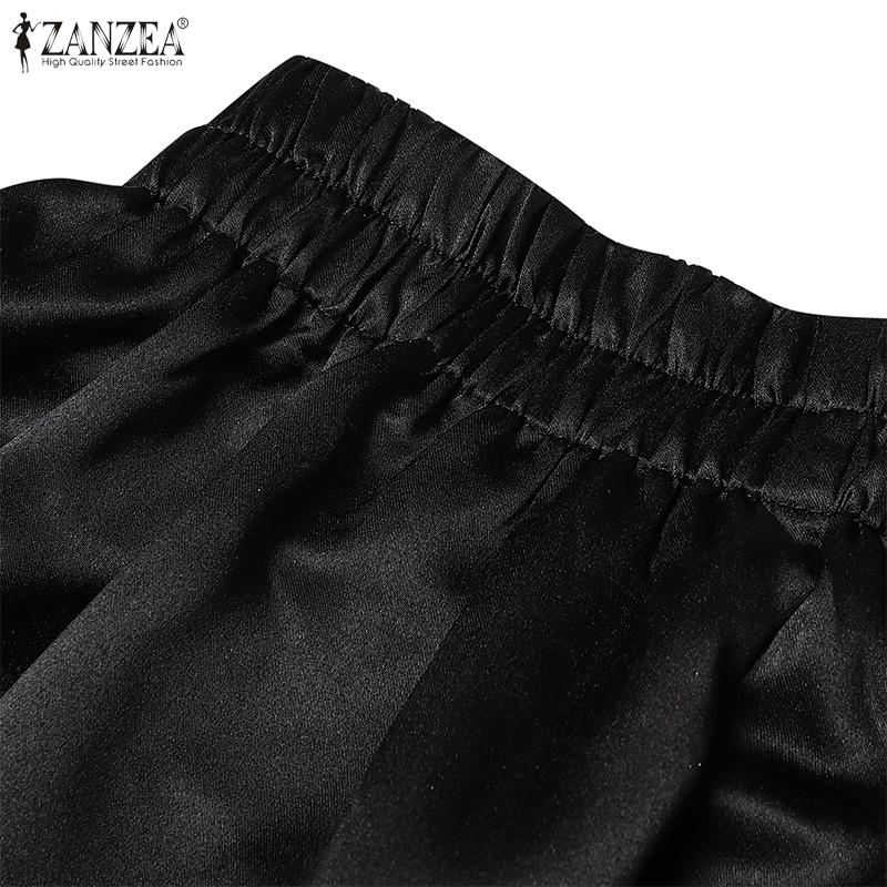 ZANZEA Женские винтажные однотонные многослойные юбки