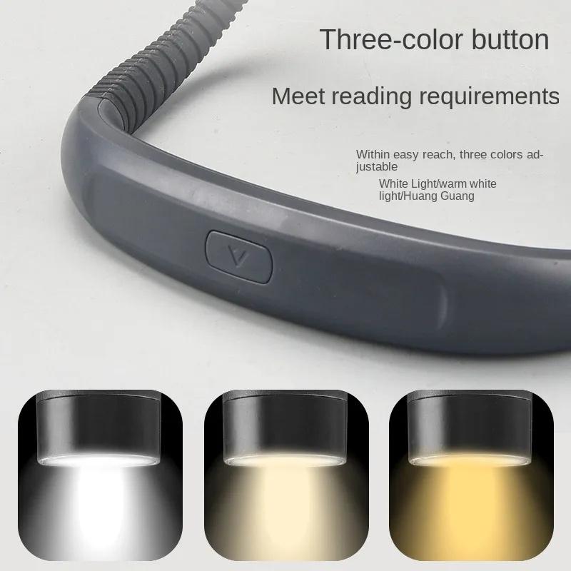 Neck Reading Light Book Light for Reading In Bed Bendable Long Lasting Portable USB Rechargeable Novelty Flexible Book Lighting