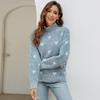 Love European and American Sweater Женский осенне-зимний новый свитер с воротником-полуводолазкой свободной вязки