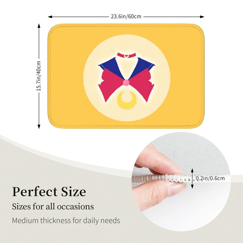 Sailors Moons Cute Cartoon Doormat Non-Slip Entrance Welcome Kitchen Bathroom Floor Door Mat Toilet Living Room Carpet Rug
