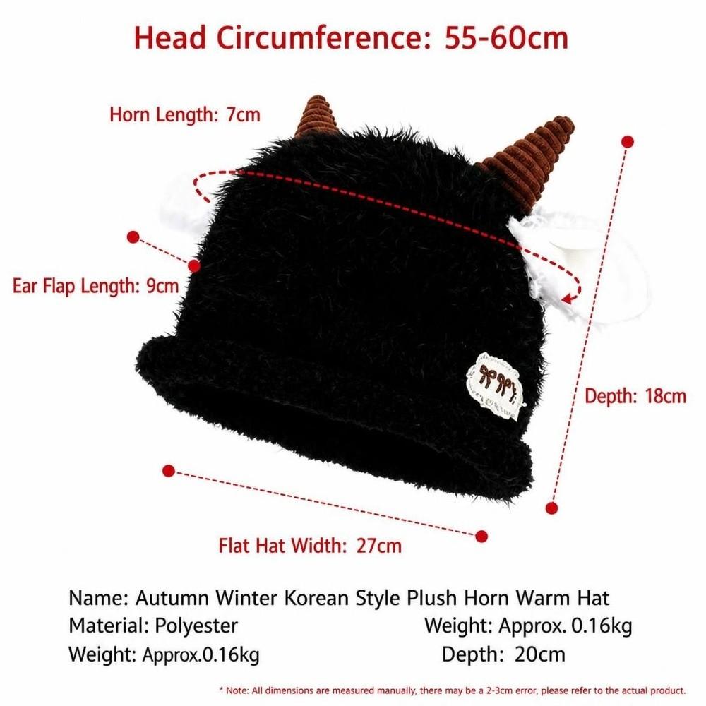 Polyester Plush Beanie Hat Fluffy Warm Winter Skull Cap Stylish Ear Flap Beanie Winter