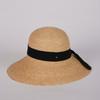 LALA Natural Raffia Ribbon Hat - Black