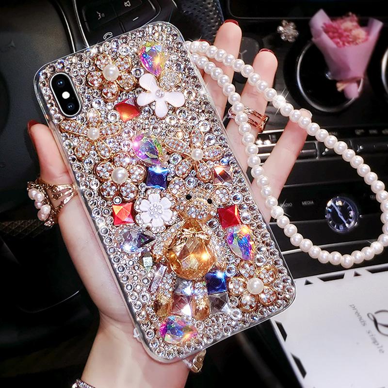 Роскошный чехол для телефона со стразами и бриллиантами для Samsung S22 S21 S20 S10 S9 plus A12 A22 A32 A52 A72 A50 A70/iphone 14 13 11 12 pro max/Redmi