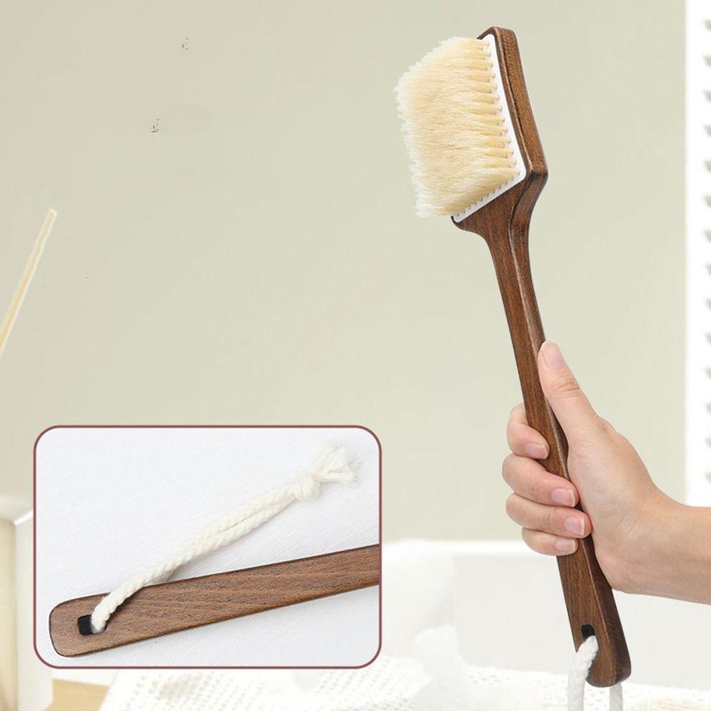 Soft Bristles Back Scrubber Ergonomic Shower Back Scrub Scrubbing Brush Bath Brush Bathroom Tools