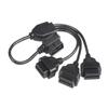 Автомобильный удлинительный кабель OBD2 L-образный адаптер OBD2 Кабель-разветвитель OBD2 L-образной формы Расширьте порт OBD2 до трех