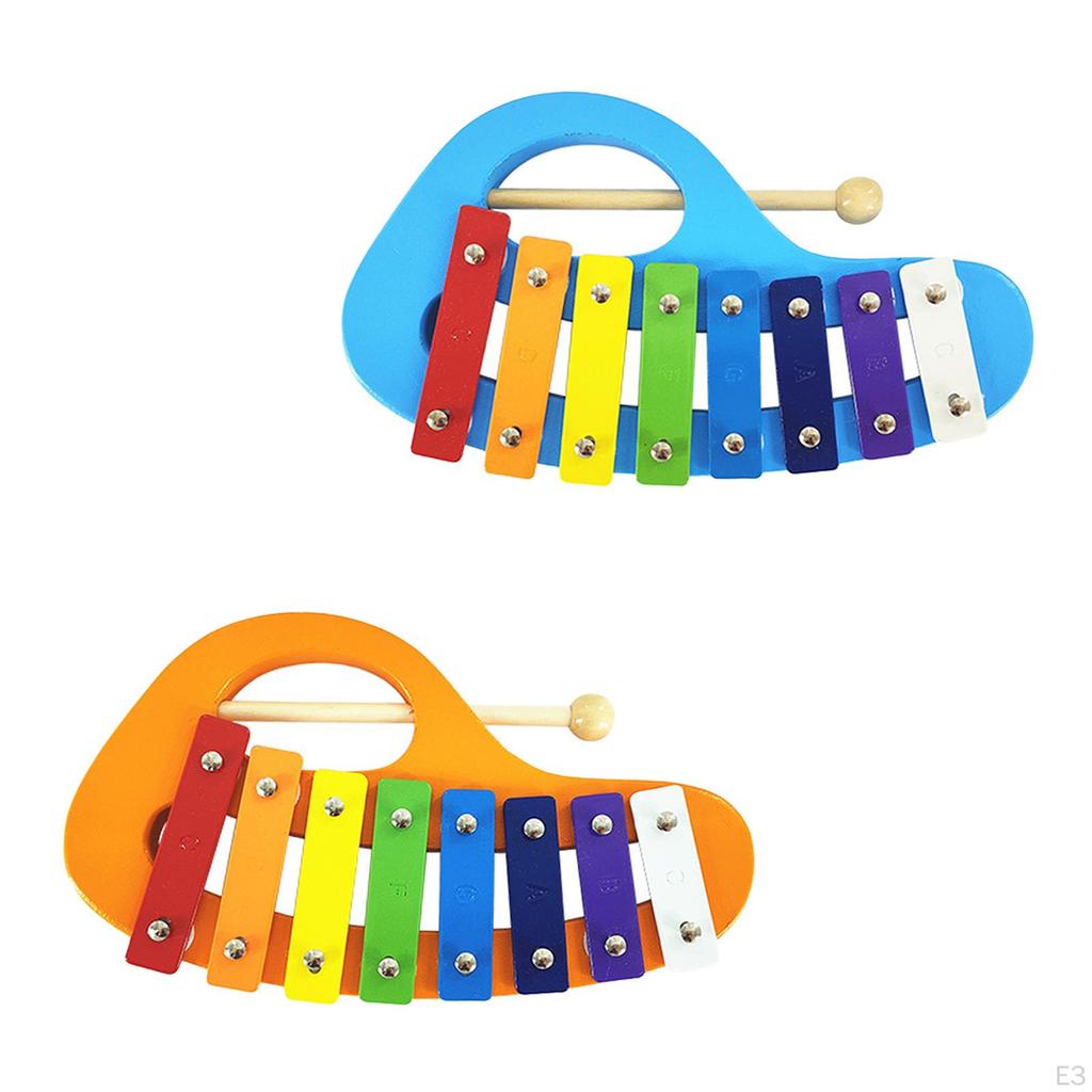 8 нот металлический ксилофон детский деревянный радужный глокеншпиль музыкальные занятия для