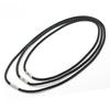3MM Black Braid Wax Cord Men DIY Pendant Necklace Jewelry Making Handmade Leather Rope Steel Clasp String Chain