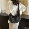 Commuter Shoulder Bag Denim Crossbody Bag Women's Large Capacity Tote Bag Vintage Dumpling Bag