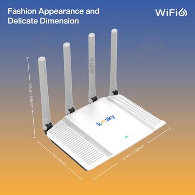 kosky Беспроводной маршрутизатор Wi-Fi 6 нового поколения 3000 Мбит/с, беспроводной маршрутизатор 802.11ax, гигабитный, двухдиапазонный интернет-маршрутизатор, VPN-маршрутизатор, IPv6 и родительский контроль