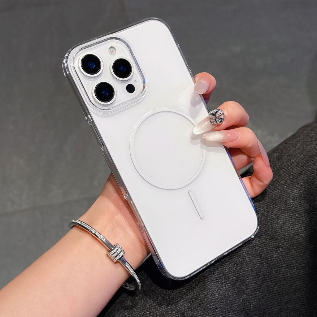 Ультратонкий прозрачный чехол для iPhone 17 Pro Max Магнитная невидимая тонкая накладка для iPhone 16 15 14 Pro Max