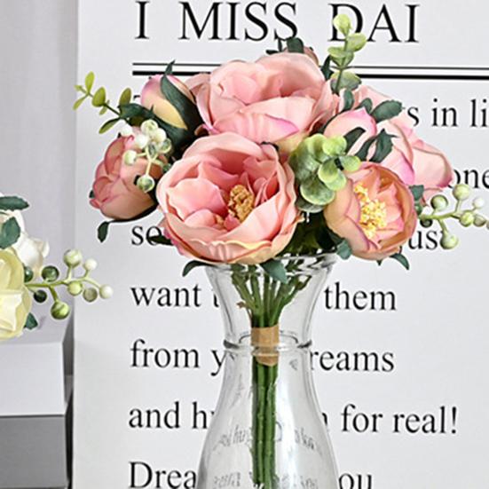 Свадебный Букет Реалистичный Романтичный Эстетичный Декоративный Искусственный Шелковый Цветок 10-головый Симуляция Гибискуса