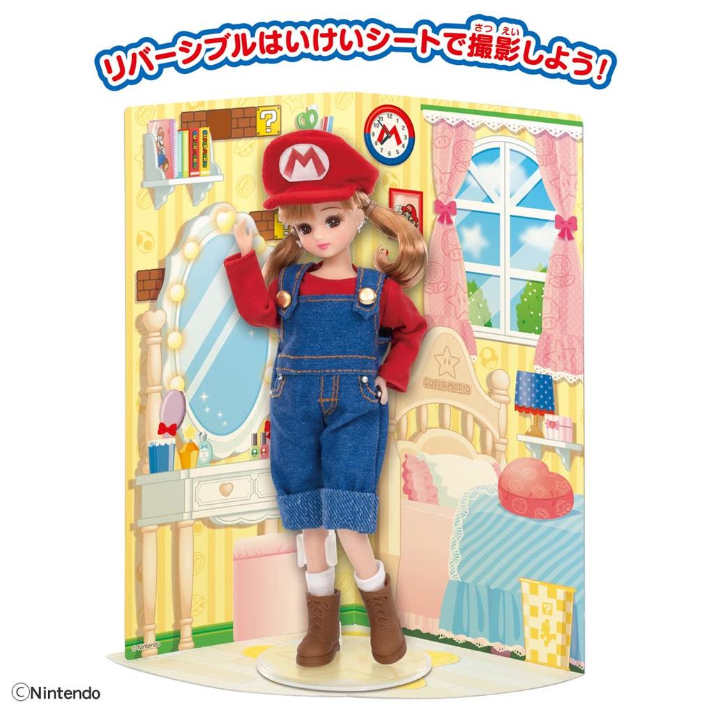 TAKARA TOMY Doll Super Mario Lover Pretend Play Toy for Ages 3 and Up Licca-chan LD-33 Licca-chan Dress-Up
