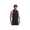 Under Armour Project Rock Series SS25 Brand Logo свободный крой без рукавов толстовка мужская топы черный 1389987-001