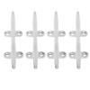 Boat Cleats 4pcs Boat Mooring Cleats Durable Stainless Steel Dock Cleats for Marine Yachts Inflatable Yachts Business Yachts (6")
